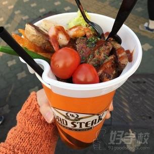 牛排杯美食成品